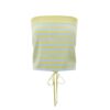 Pale Yellow And Light Blue Striped Strapless Tank Top