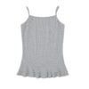 Polka-Dot Cami Top With Ruffled Hem