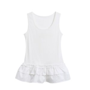 Classic Lace-Trim Tank — White
