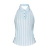 Stylish Blue Striped Halter Tank Top
